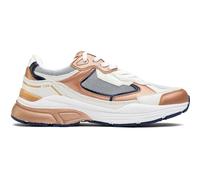 Pepe Jeans London Womens Dave Metal Running Style Trainers Gold