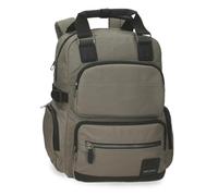 Pepe Jeans Ludlow Adaptable Laptop Backpack Beige 28x40x16 cm | Anti-theft Pocket, Trolley Adaptable, Organizer Pockets, Canvas with Leather interior, 13.3-inch laptop, 17.9L