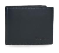 Pepe Jeans Luton Horizontal Wallet with Removable Wallet Blue 11x8.5x1cm Leather by Joumma Bags