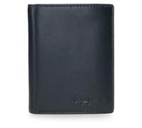 Pepe Jeans Luton Vertical Wallet Blue 8.5 x 10.5 x 1 cm Leather by Joumma Bags