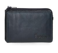 Pepe Jeans Luton Wallet with Card Holder Blue 11x7x1.5cm Leather by Joumma Bags