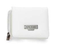 Pepe Jeans Margaret Wallet with Purse White 10x8x3cm Polyester and PU by Joumma Bags
