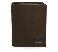 Pepe Jeans Marshal Vertical Wallet with Purse Brown 8.5 x 10.5 x 1 cm Leather, Brown, One Size, Vertical Wallet with Coin Purse