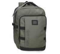 Pepe Jeans Matlock Laptop Backpack 15.6 Inch Green 28x40x16cm Faux Leather and Polyester by Joumma Bags