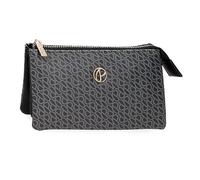 Pepe Jeans Megan Purse Toiletry Bag, Black, 17.5 x 9.5 x 2 cm, Faux Leather, Women's Wallet, RFID Protected