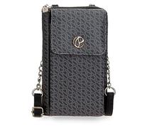 Pepe Jeans Megan Shoulder Bag Small Black 11 x 20 x 4 cm Faux Leather, Black/White, One Size, Small Crossbody Bag