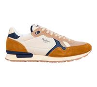 Pepe Jeans for man. PMS40030 Brit Camp brown leather shoes (42), Flat, Suede, Laces, Casual