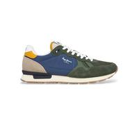 Pepe Jeans Men's BRIT Camp M Sneak, Green Olivine Green, 10 UK