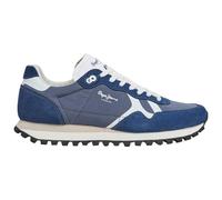 Pepe Jeans Men's Brit-On Print M Sneaker, Blue (Dark Denim Blue), 7