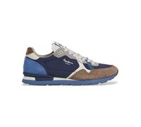 Pepe Jeans Men's BRIT Prints M Sneak, Brown Walnut Brown, 9 UK