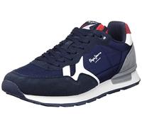 Pepe Jeans Men's Britt Man Flag Classic Trainers, 595navy, 9.5 UK
