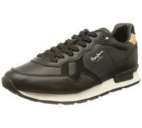 Pepe Jeans Men's Britt Man Flag Classic Trainers, 999black, 7 UK