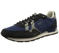 Pepe Jeans Men's Britt Man Print Sneaker, 595NAVY, 8 UK