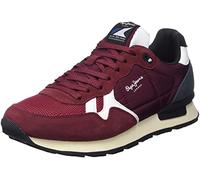 Pepe Jeans Men's Britt Man Studio Green Trainers, 299Burgundy, 12 UK