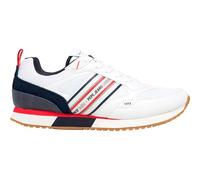 Pepe Jeans for man. PMS40028 Dublin half leather trainers white (41), Flat, Suede, Laces, Casual