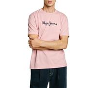 Pepe Jeans Men's EGGO N T-Shirt, Pink(Pink), XL