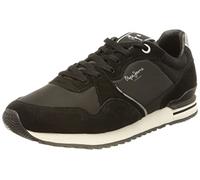 Pepe Jeans Men's London City Sneaker, 999BLACK, 12 UK