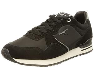 Pepe Jeans Men's London City Trainers, 999black, 9.5 UK