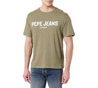 Pepe Jeans Men's M Basic Big Logo T-Shirt, Green(Safari Green), M