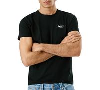 Pepe Jeans Men's T-Shirt Original Basic 3 N - Stretch Crew Neck - Black L