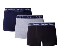 Pepe Jeans Men's Pepe Solid TK 3P Trunks,Black,L