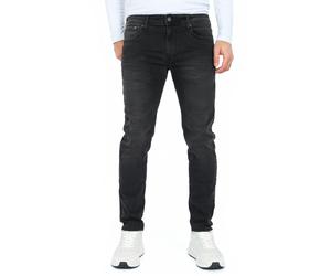 Pepe Jeans - Mens Slim Tapered Fit Super Stretch Jeans Vintage Black - Stanley