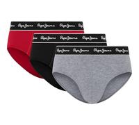 Pepe Jeans Men's Solid Bf 3P, Briefs, Grey, S