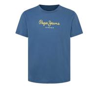 Pepe Jeans - Men's T-Shirt - Regular Fit - Short Sleeves - Sustainable Cotton Jersey - Logo Print - Blue - XXL