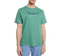 Pepe Jeans - Men's T-Shirt - Regular Fit - Short Sleeves - Sustainable Cotton Jersey - Logo Print - Green - XS