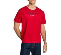 Pepe Jeans - Men's T-Shirt - Regular Fit - Short Sleeves - Sustainable Cotton Jersey - Logo Print - Red - L