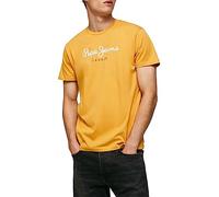 Pepe Jeans - Men's T-Shirt - Regular Fit - Short Sleeves - Sustainable Cotton Jersey - Logo Print - Yellow - M