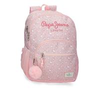 Pepe Jeans MIA Double Compartment School Backpack Adaptable to Car 15.6" Inches Light Pink 32x44x17 cm Polyester 31L by Joumma Bags