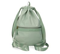 Pepe Jeans Morgan Backpack Sack Green 35x46cm Polyester with Faux Leather Details by Joumma Bags, green, One Size, Backpack Sack