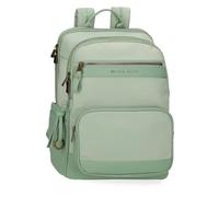 Pepe Jeans Morgan Laptop Backpack 15.6 Inch Green 29x41x14cm Polyester with Faux Leather Details 17.22L by Joumma Bags, Green, One Size, Laptop Backpack