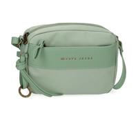 Pepe Jeans Morgan Shoulder Bag Green 21x14x5 cm Polyester with Faux Leather Details by Joumma Bags, Green, One Size, Crossbody Bag