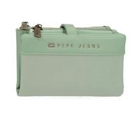 Pepe Jeans Morgan Wallet with Wallet, Green, 14.5 x 9 x 2 cm, Polyester, with Faux Leather Details by Joumma Bags, Green, Talla única Purse with Purse, Green, Standard Size, Purse with Purse