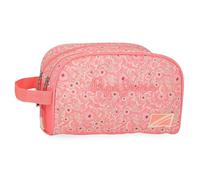 Pepe Jeans Nahid Toiletry Bag Two Compartments Adaptable Pink 26x16x12cm Polyester by Joumma Bags, Pink, 26x16x12 cms, Toiletry Bag Two Compartments Adaptable