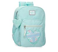 Pepe Jeans Nerea Double Compartment Backpack Blue 30x40x13 cms Polyester 15,6L