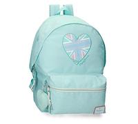 Pepe Jeans Nerea Double Compartment Laptop Backpack Adaptable to Trolley 15.6" Blue 31x44x15 cms Polyester 23.87L