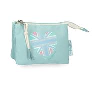 Pepe Jeans Nerea Purse Three Compartments Blue 14x10x3.5 cms Polyester