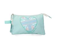 Pepe Jeans Nerea Triple Pencil Case Blue 22x12x5 cm Polyester