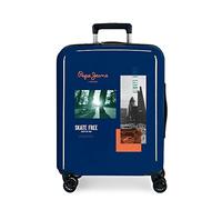 Pepe Jeans Nolan Cabin Suitcase Blue 40 x 55 x 20 cm ABS Rigid Integrated TSA Closure 38.4 L 2 kg 4 Wheels Double Hand Luggage
