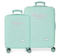 Pepe Jeans Nora Luggage Set Blue 55/65 cm Rigid 6 kg Combination Lock Side ABS 6 kg 91L Hand Luggage by Joumma Bags