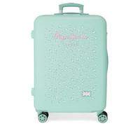 Pepe Jeans Nora Medium Suitcase Blue 46x65x23cm Rigid 3kg Combination Lock Side ABS 3kg 56L by Joumma Bags
