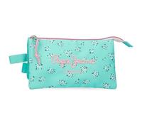 Pepe Jeans Nora Triple Pencil Case Blue 22x12x5cm Polyester by Joumma Bags