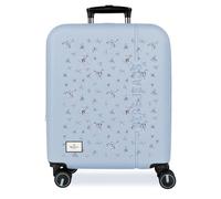Pepe Jeans Olivia Cabin Suitcase Light Blue 40 x 55 x 20 cm Rigid ABS Combination Lock Integrated 37L 2.6 kg 4 Double Wheels Extendable Hand Luggage by Joumma Bags