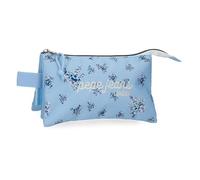 Pepe Jeans Olivia Triple Pencil Case Light Blue 22x12x5cm Polyester 1,32L by Joumma Bags