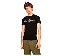 Pepe Jeans Original Stretch Men's T-Shirt Slim Fit Short Sleeve Black (Black), S