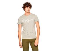 Pepe Jeans Original Stretch Men's T-Shirt Slim Fit Short Sleeve Grey (Grey Marl), S
