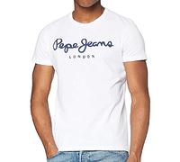 Pepe Jeans Original Stretch Men's T-Shirt Slim Fit Short Sleeve White (White), S